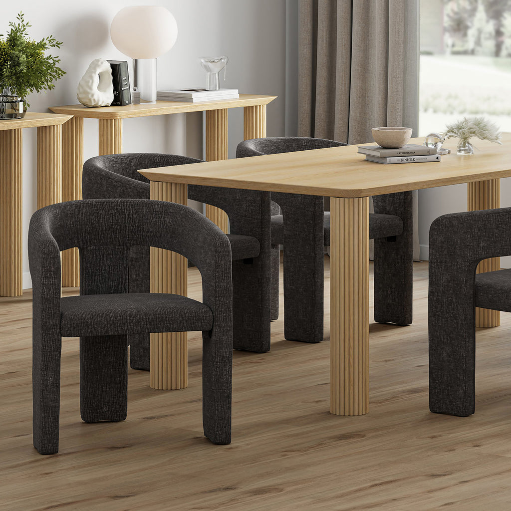 Amara Dining/Lounge Chair (Charcoal) (Set of 2)