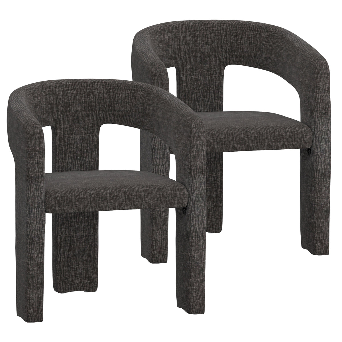 Amara Dining/Lounge Chair (Charcoal) (Set of 2)