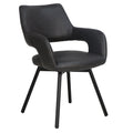 Ryder Swivel Dining and Accent Chair (Charcoal and Black) (Set of 2)