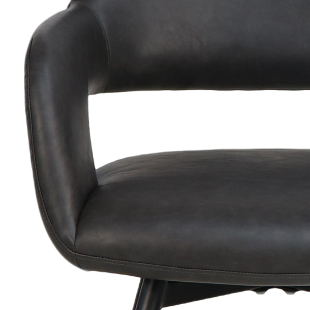 Ryder Swivel Dining and Accent Chair (Charcoal and Black) (Set of 2)