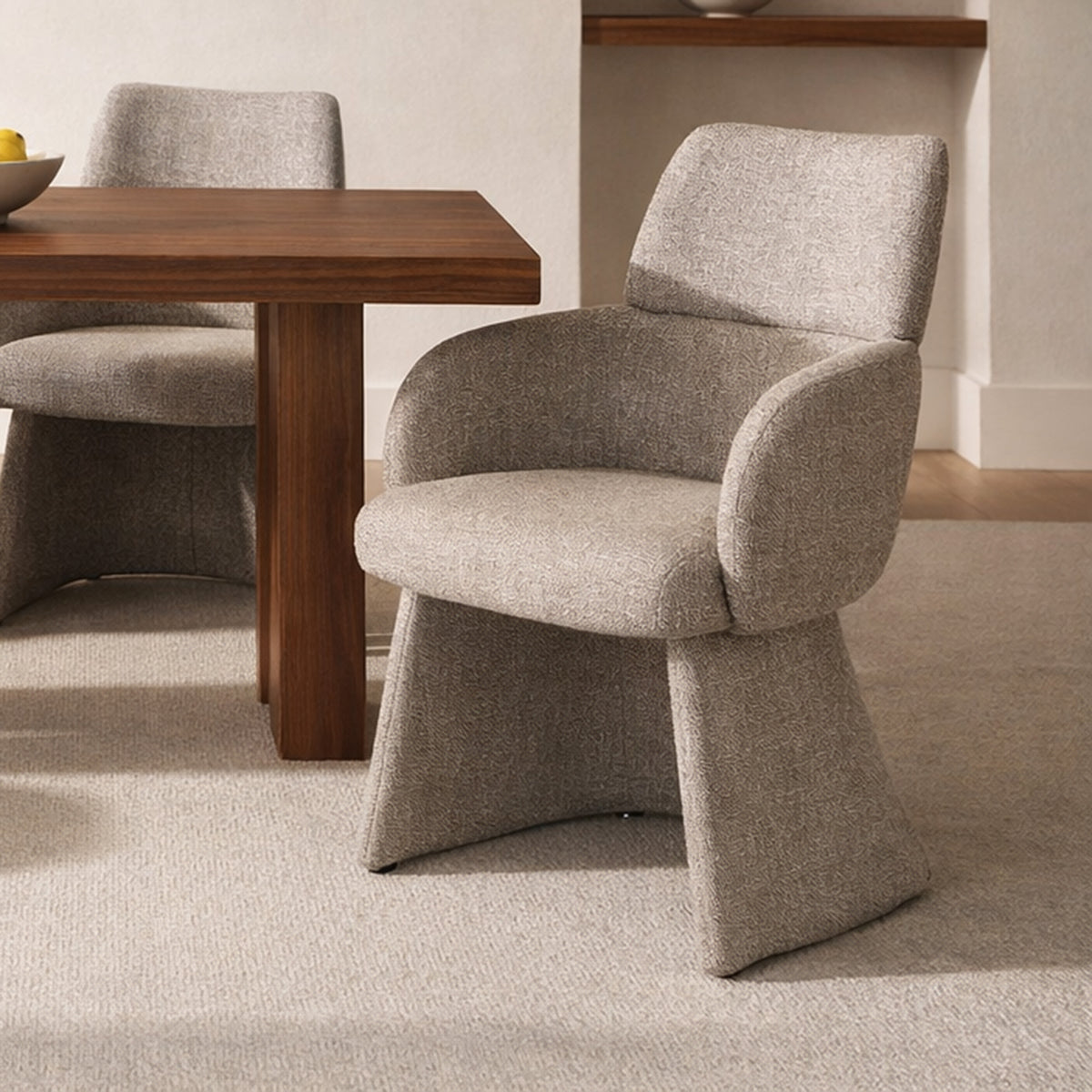 Titani Dining/Lounge Chair (Beige) (Set of 2)