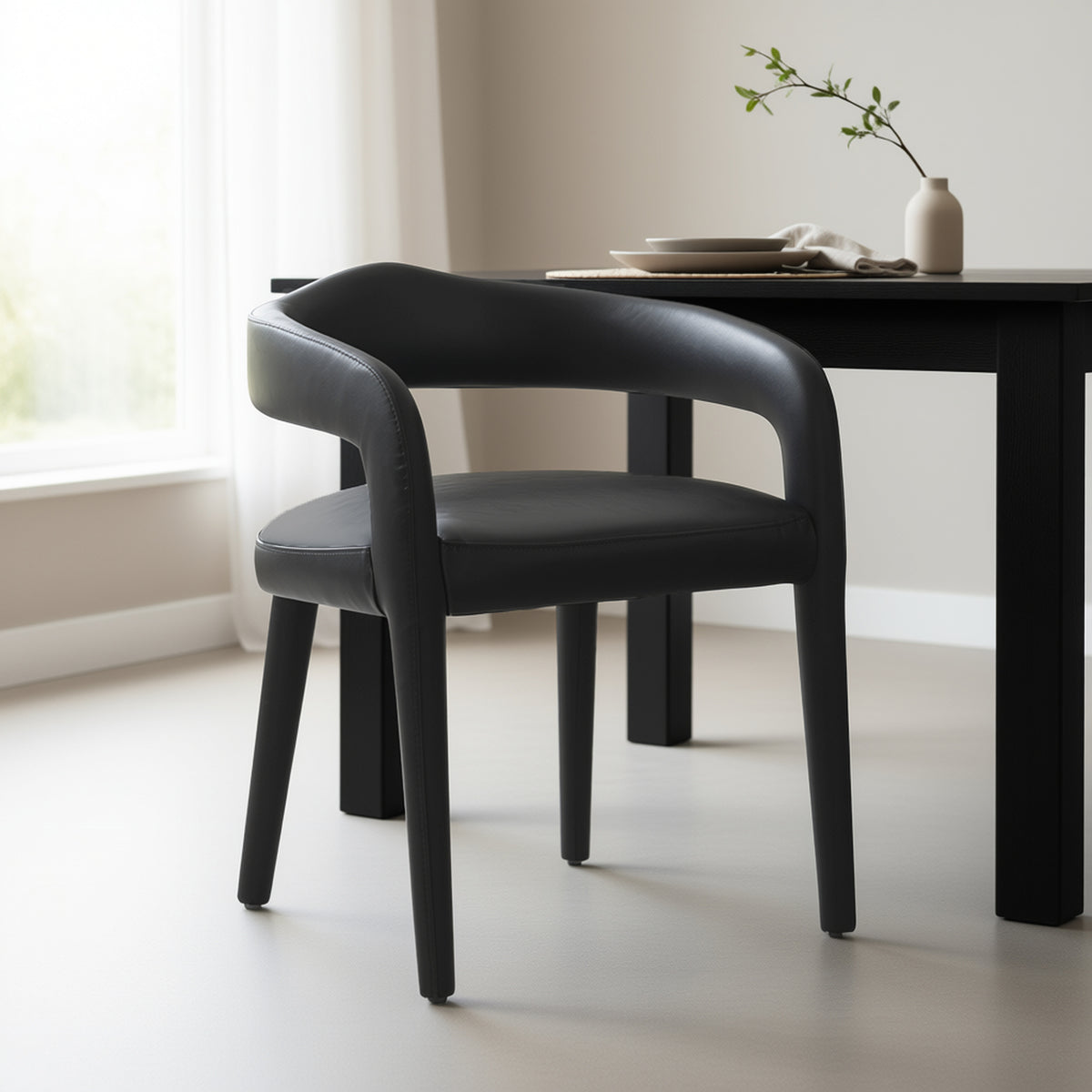 Caden Dining/Lounge Chair (Charcoal) (Set of 2)