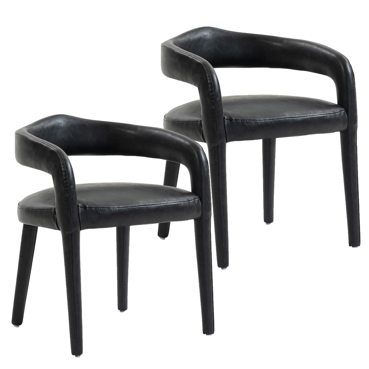 Caden Dining/Lounge Chair (Charcoal) (Set of 2)