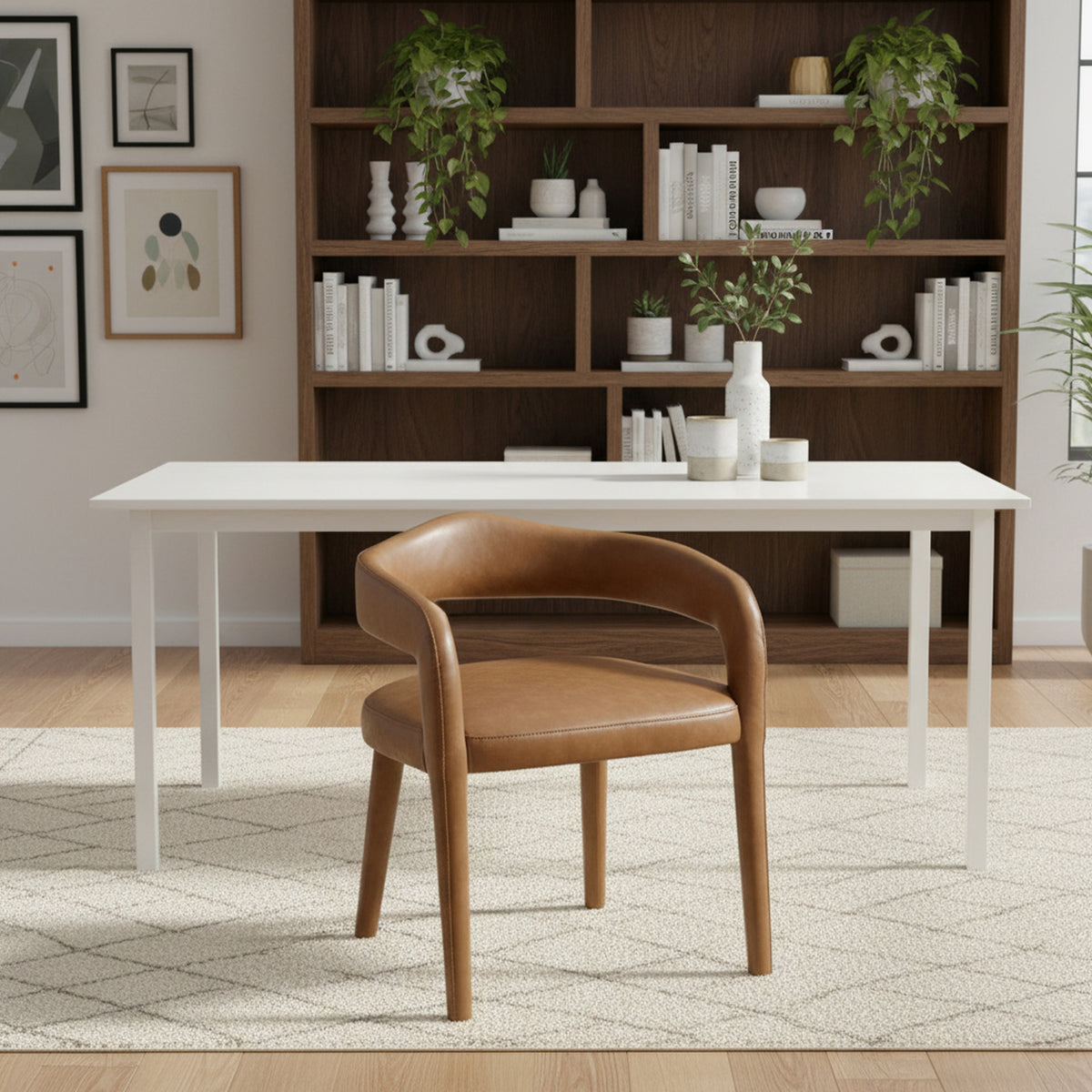 Caden Dining/Lounge Chair (Saddle) (Set of 2)