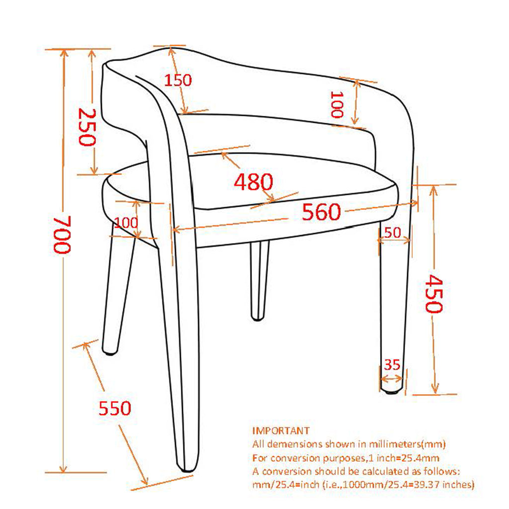 Caden Dining/Lounge Chair (Saddle) (Set of 2)