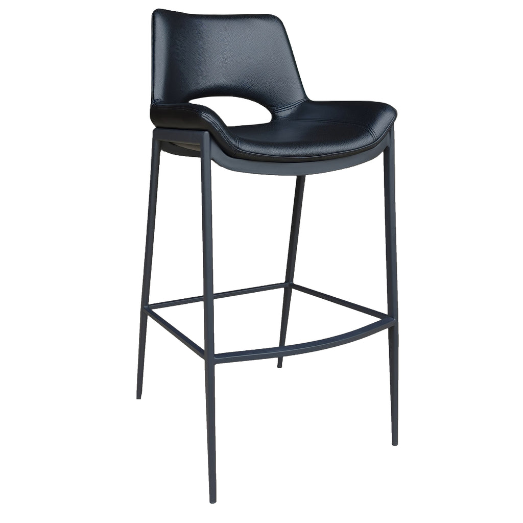 Icona 30″ Bar Stool (Black and Black) (Set of 2)