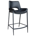Icona 26″ Counter Stool (Black and Black) (Set of 2)