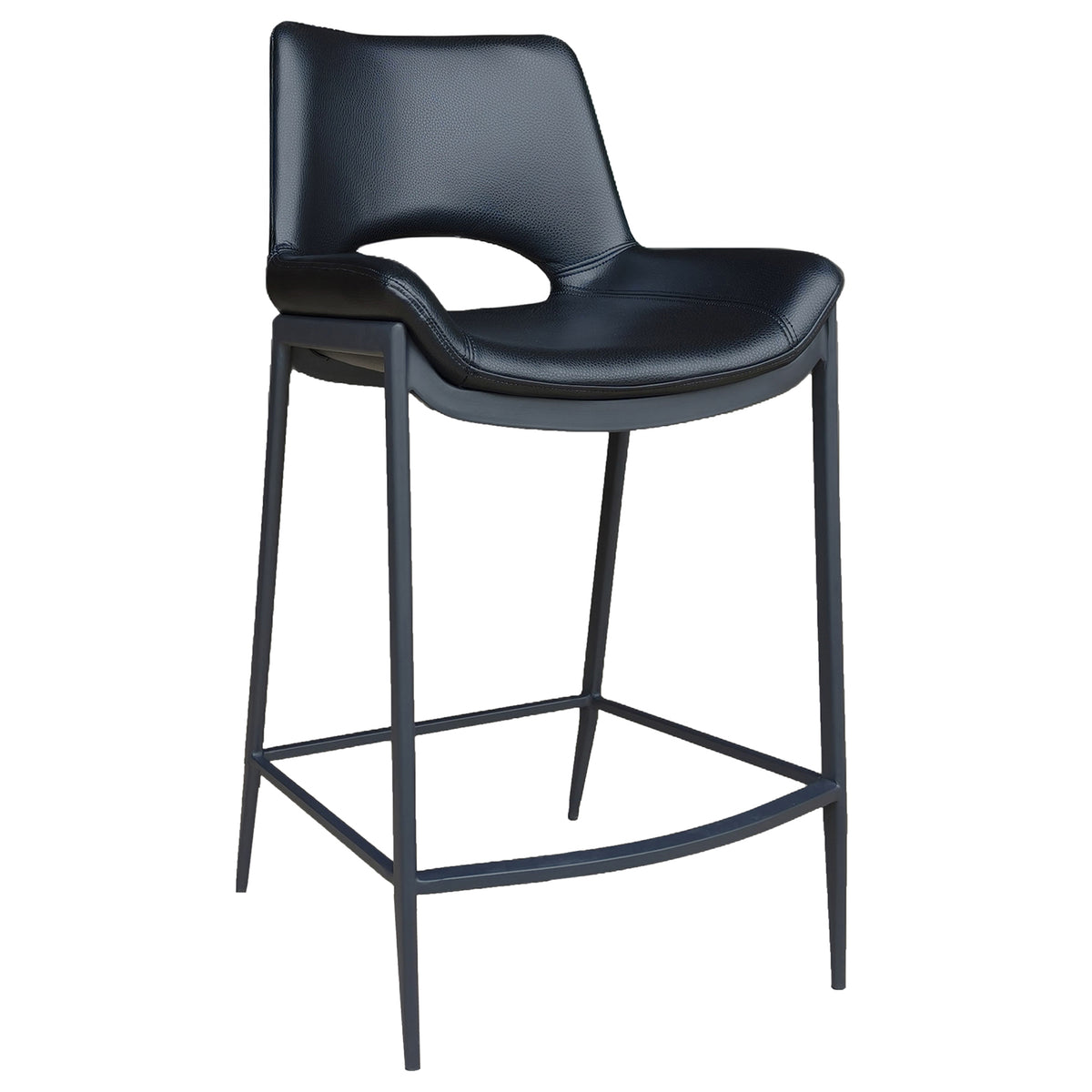Icona 26″ Counter Stool (Black and Black) (Set of 2)