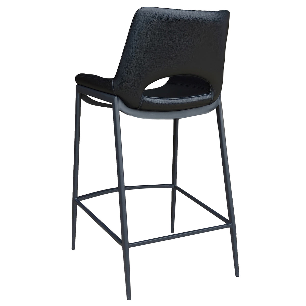 Icona 26″ Counter Stool (Black and Black) (Set of 2)