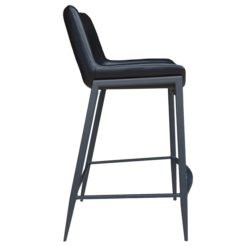 Icona 26″ Counter Stool (Black and Black) (Set of 2)