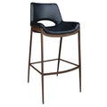 Icona 30″ Bar Stool (Black and Walnut) (Set of 2)
