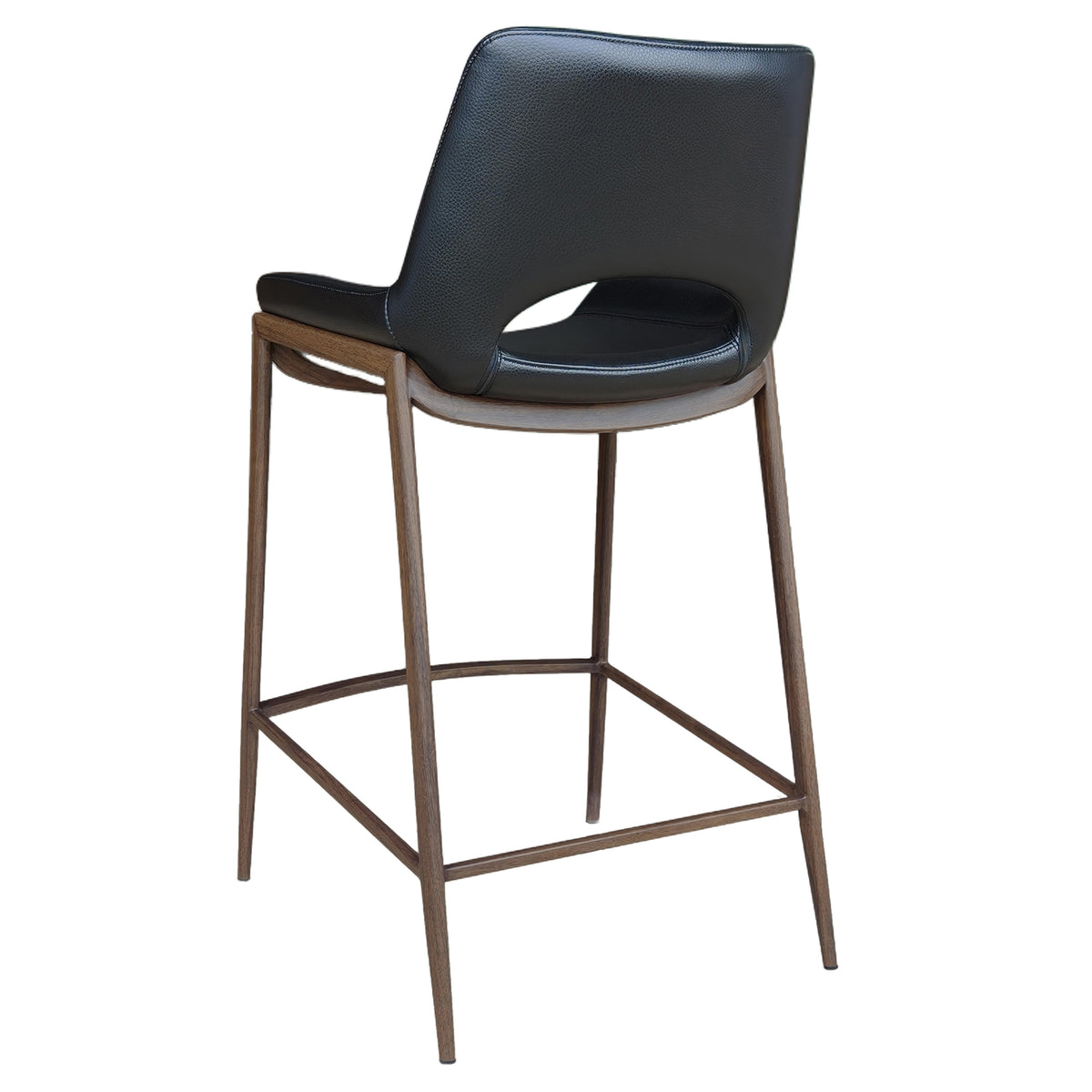 Icona 26″ Counter Stool (Black and Walnut) (Set of 2)