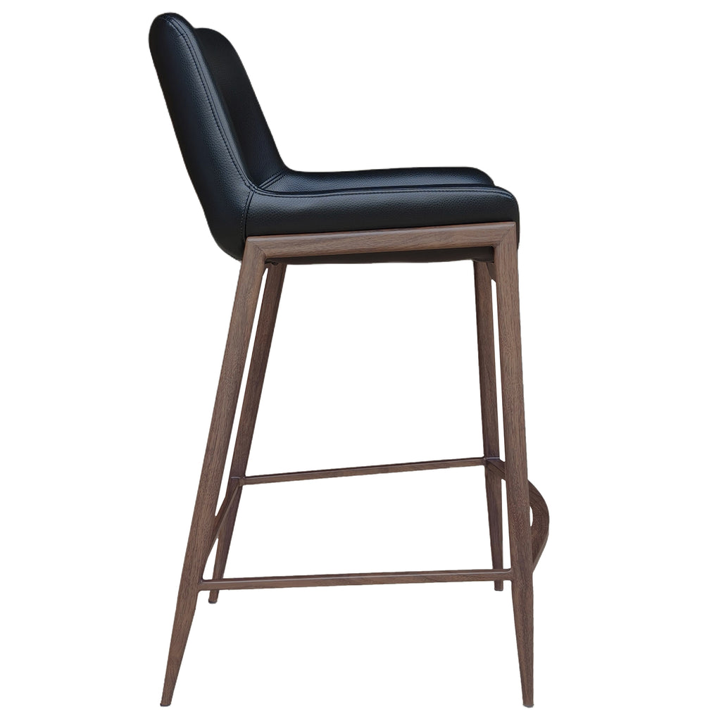 Icona 26″ Counter Stool (Black and Walnut) (Set of 2)