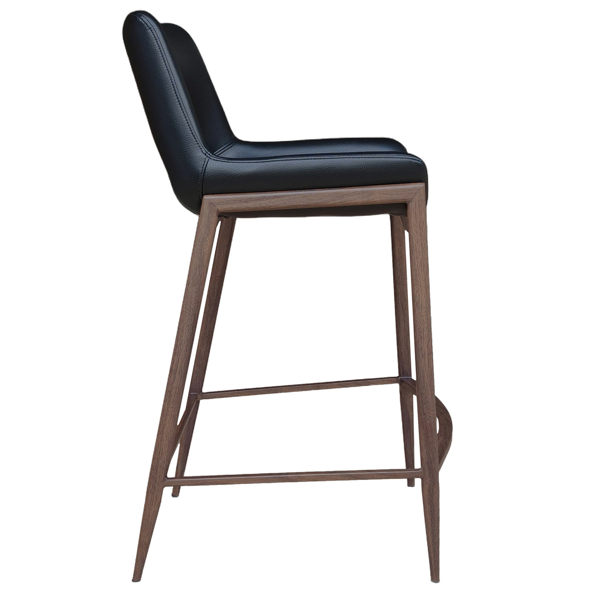 Icona 26″ Counter Stool (Black and Walnut) (Set of 2)