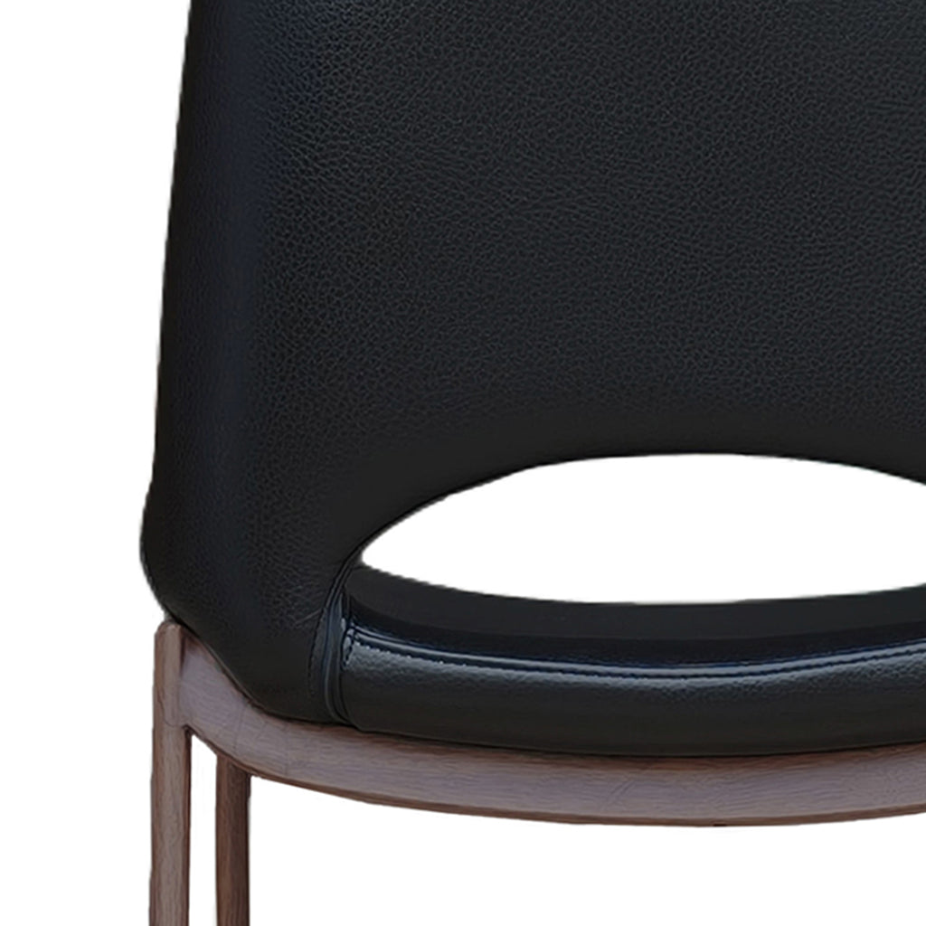 Icona 26″ Counter Stool (Black and Walnut) (Set of 2)