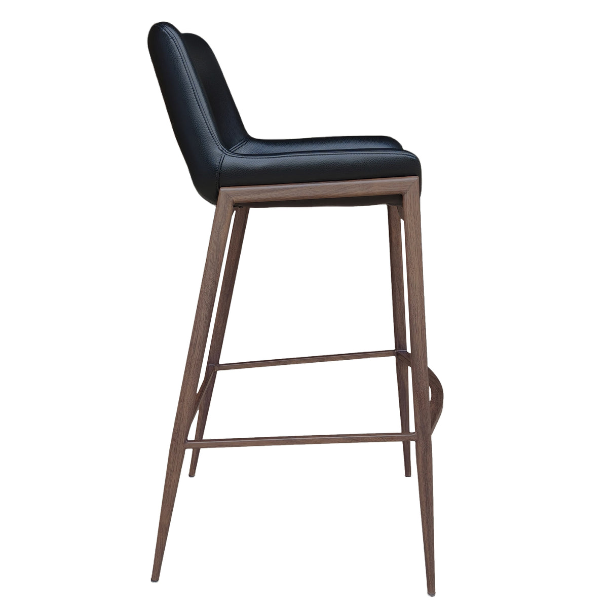 Icona 30″ Bar Stool (Black and Walnut) (Set of 2)