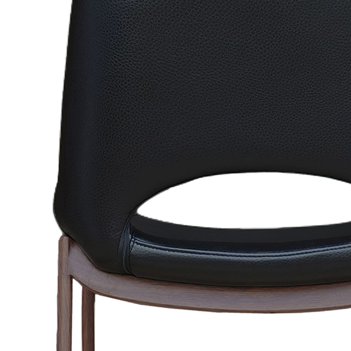 Icona 30″ Bar Stool (Black and Walnut) (Set of 2)