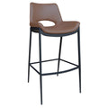 Icona 30″ Bar Stool (Saddle and Black) (Set of 2)