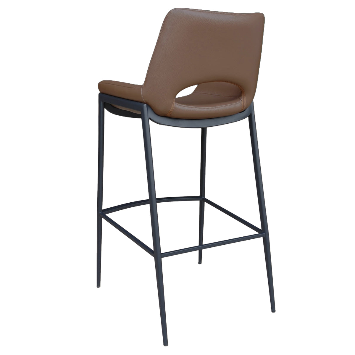 Icona 30″ Bar Stool (Saddle and Black) (Set of 2)