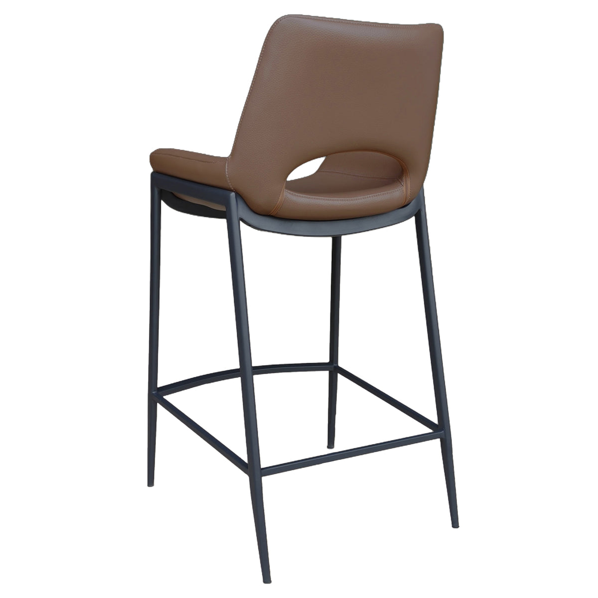 Icona 26″ Counter Stool (Saddle and Black) (Set of 2)