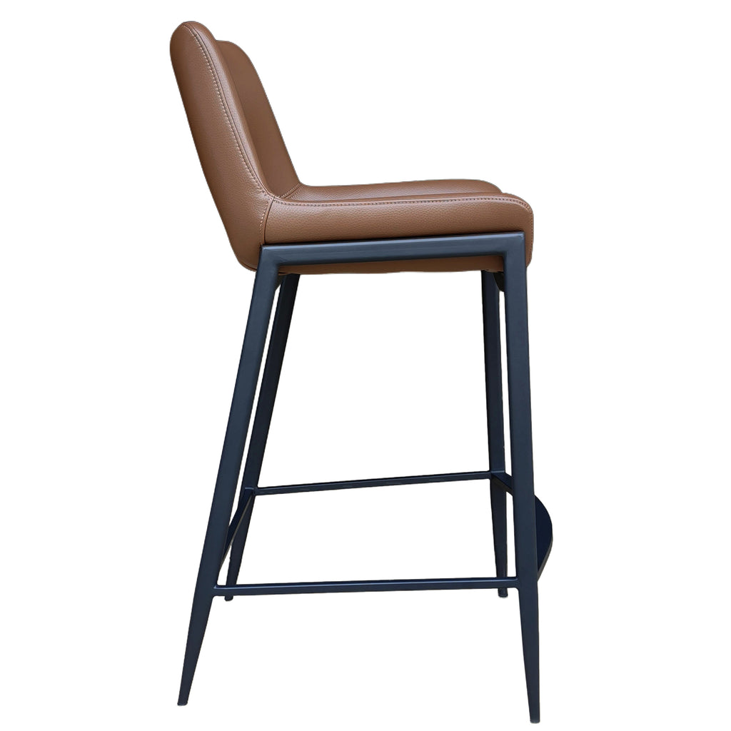 Icona 26″ Counter Stool (Saddle and Black) (Set of 2)