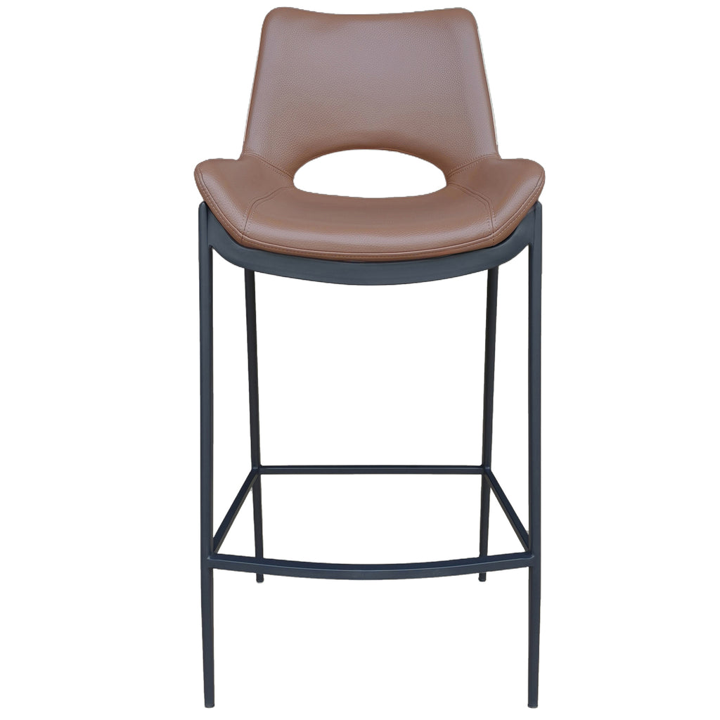 Icona 26″ Counter Stool (Saddle and Black) (Set of 2)