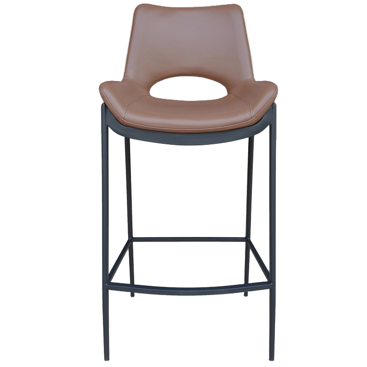 Icona 26″ Counter Stool (Saddle and Black) (Set of 2)