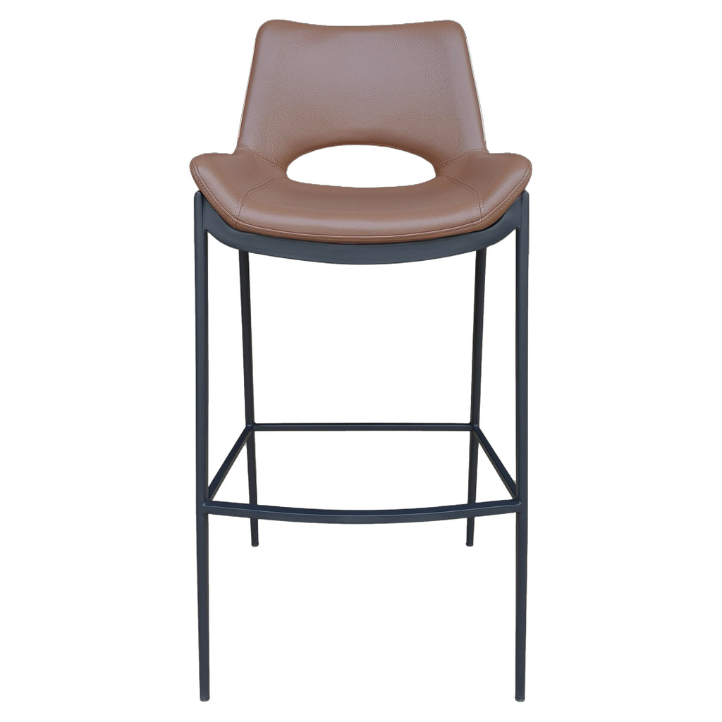 Icona 30″ Bar Stool (Saddle and Black) (Set of 2)
