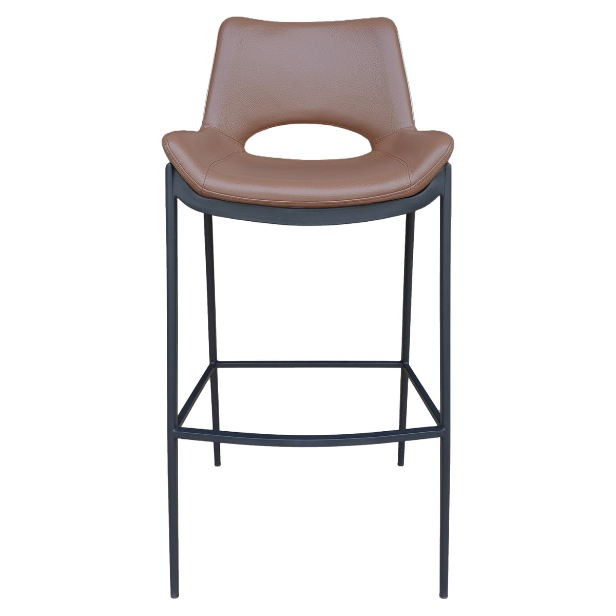 Icona 30″ Bar Stool (Saddle and Black) (Set of 2)