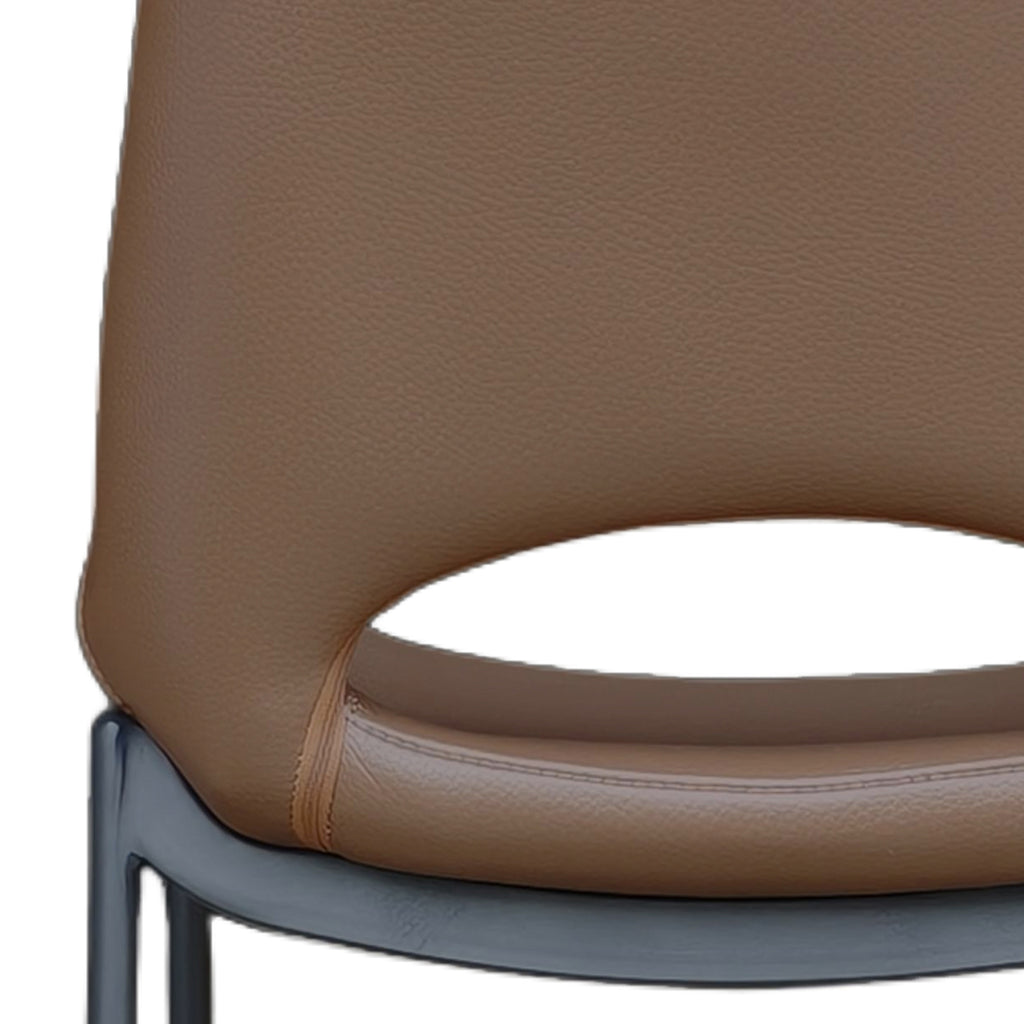 Icona 30″ Bar Stool (Saddle and Black) (Set of 2)