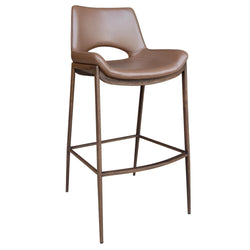 Icona 30″ Bar Stool (Saddle and Walnut) (Set of 2)