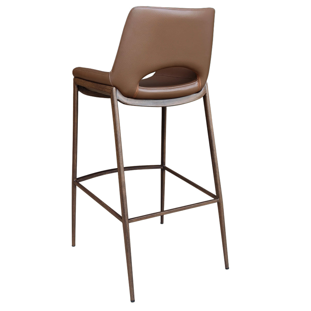 Icona 30″ Bar Stool (Saddle and Walnut) (Set of 2)