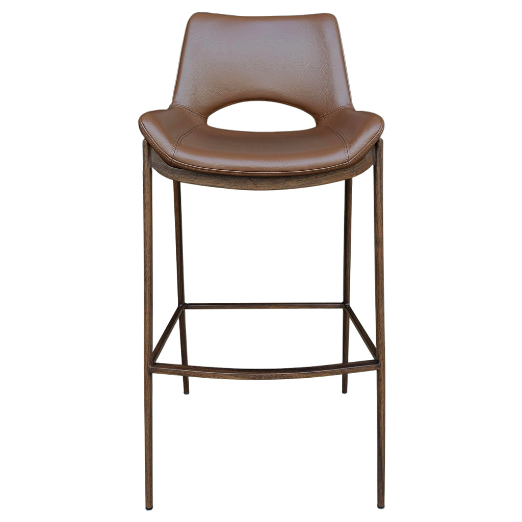 Icona 30″ Bar Stool (Saddle and Walnut) (Set of 2)