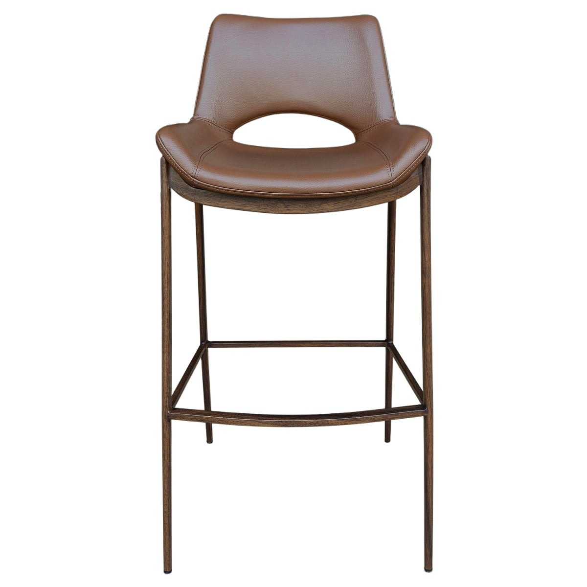 Icona 30″ Bar Stool (Saddle and Walnut) (Set of 2)