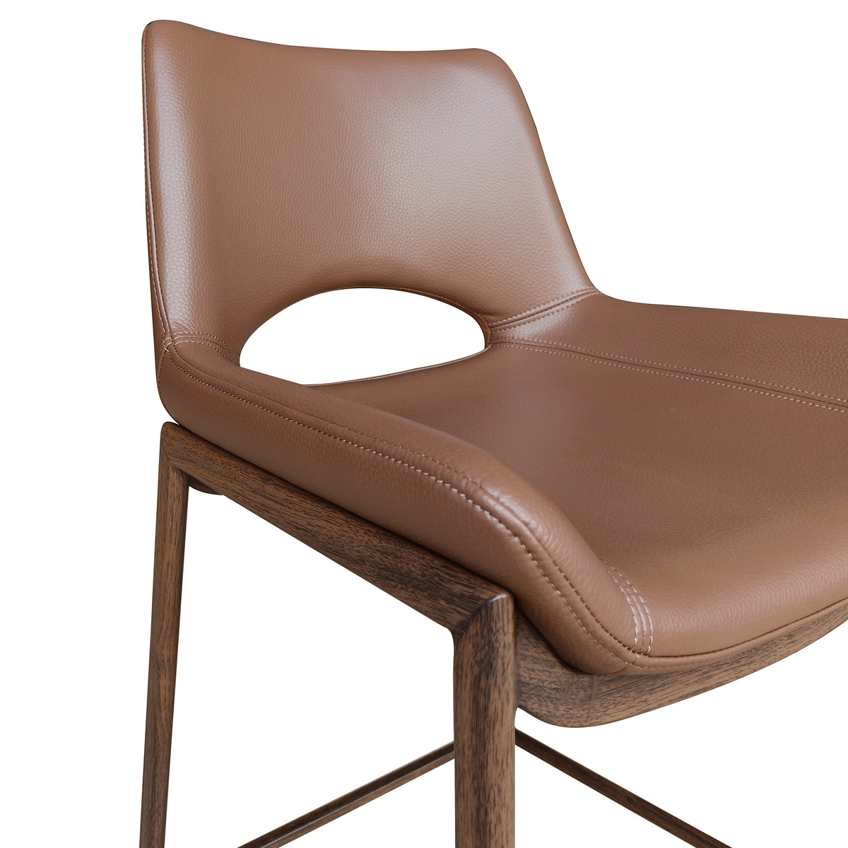 Icona 30″ Bar Stool (Saddle and Walnut) (Set of 2)