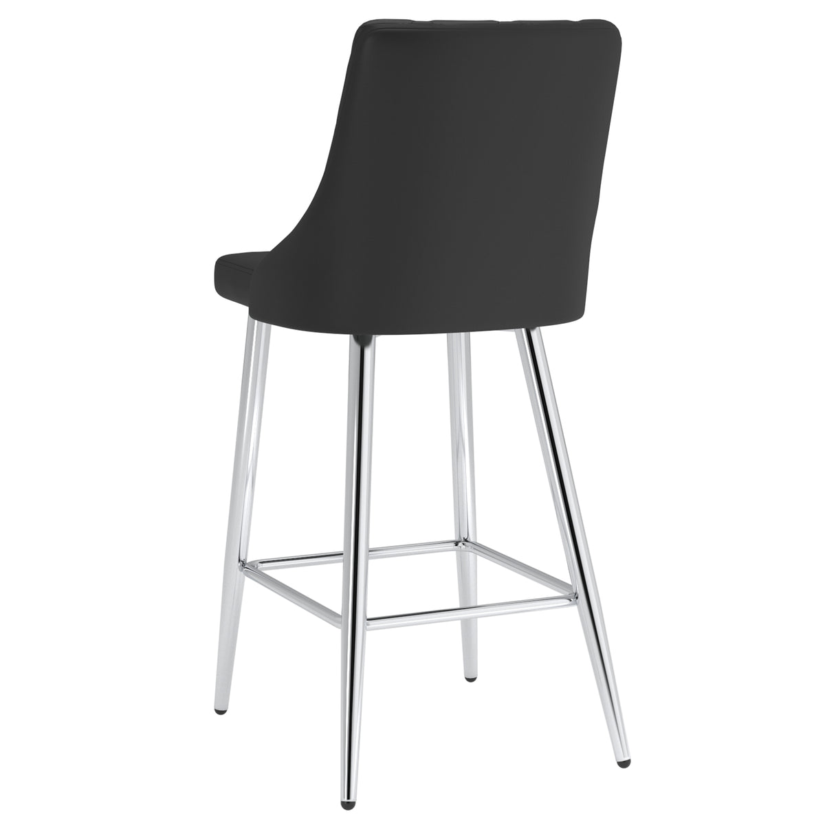 Devo 26″ Counter Stool (Black and Chrome) (Set of 2)