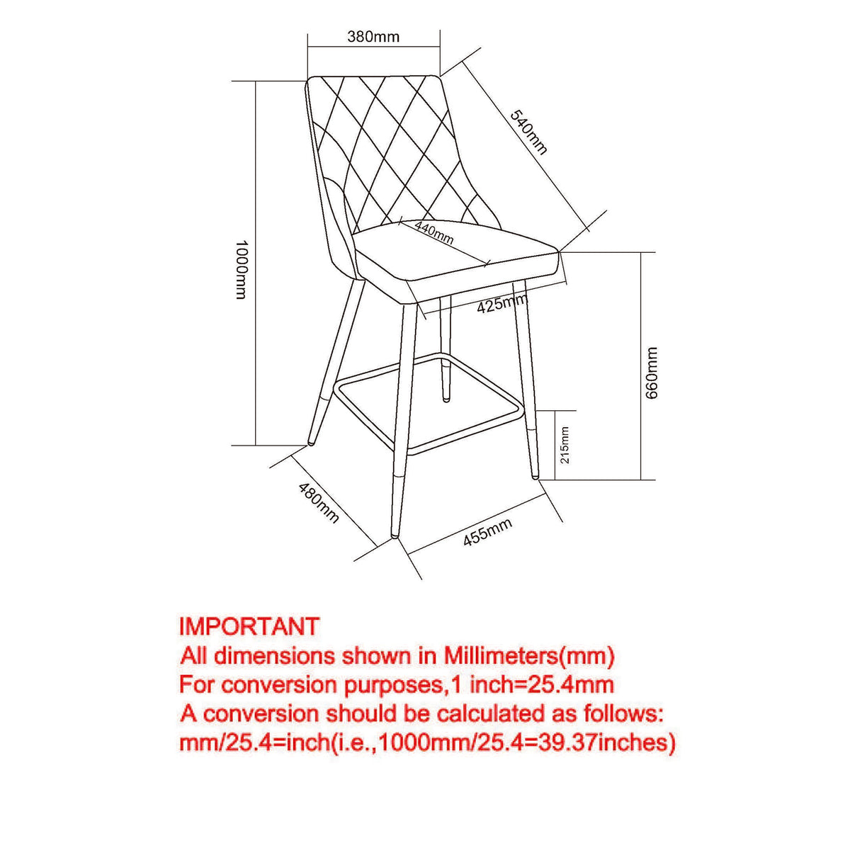 Devo 26″ Counter Stool (White and Chrome) (Set of 2)