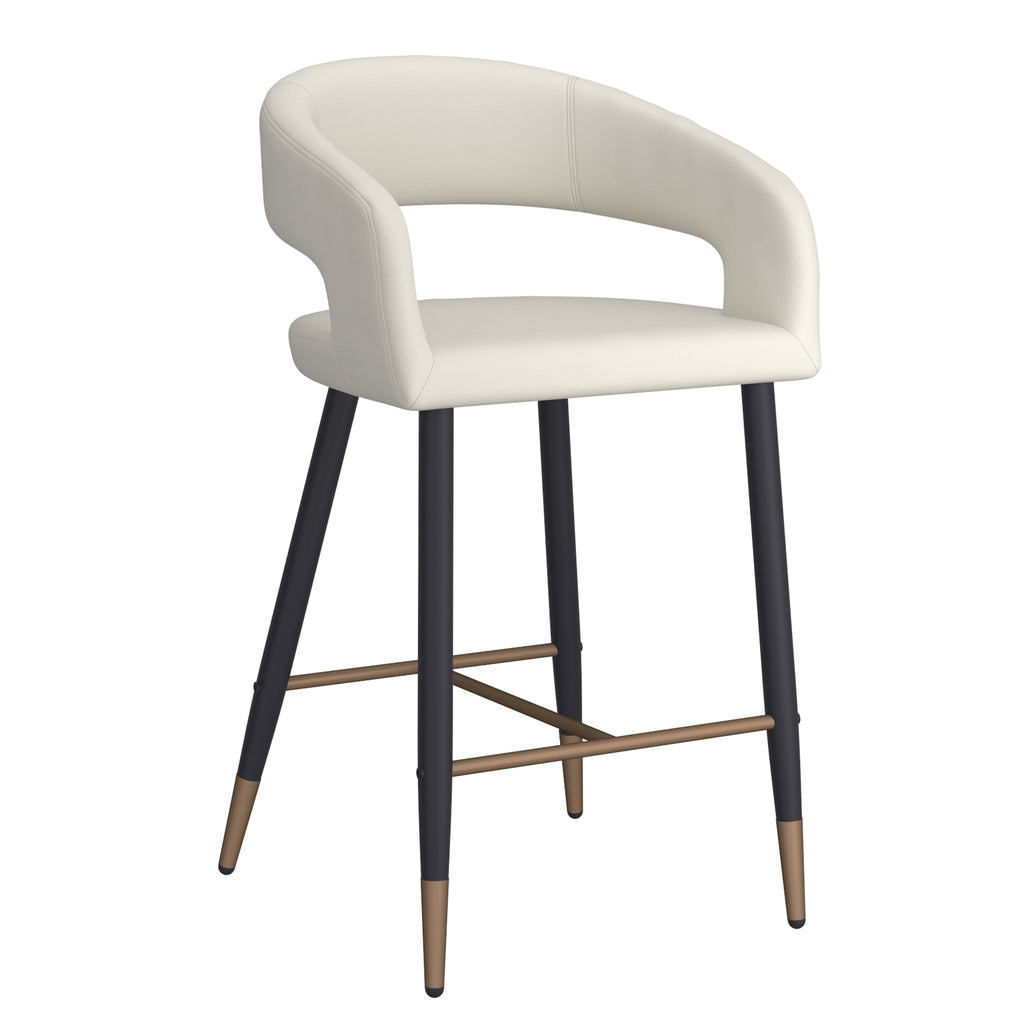 Crimson 26″ Counter Stool (Beige and Black) (Set of 2)