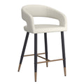 Crimson 26″ Counter Stool (Beige and Black) (Set of 2)