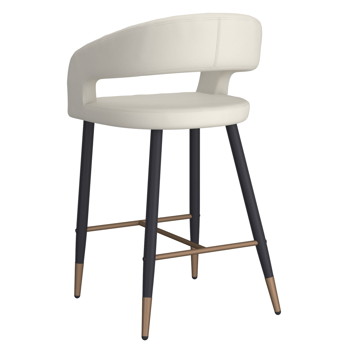 Crimson 26″ Counter Stool (Beige and Black) (Set of 2)