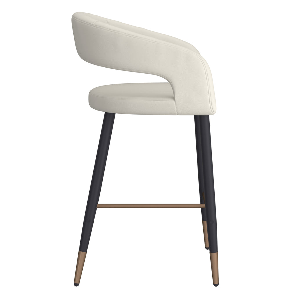 Crimson 26″ Counter Stool (Beige and Black) (Set of 2)