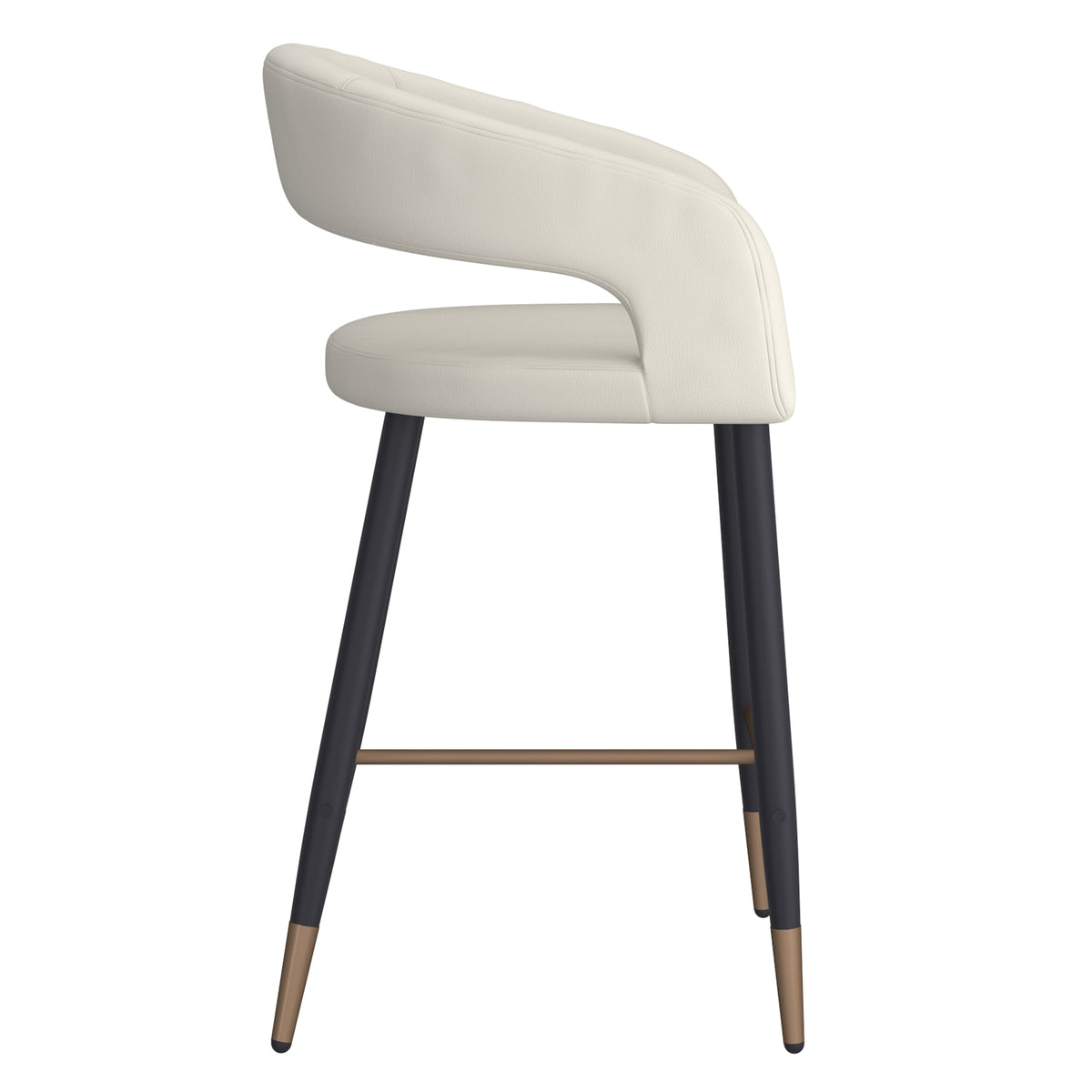 Crimson 26″ Counter Stool (Beige and Black) (Set of 2)