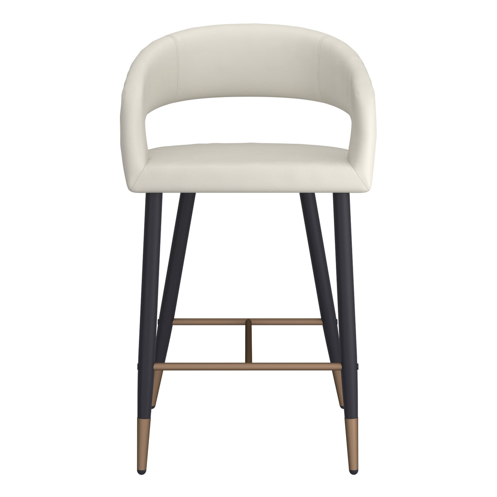 Crimson 26″ Counter Stool (Beige and Black) (Set of 2)