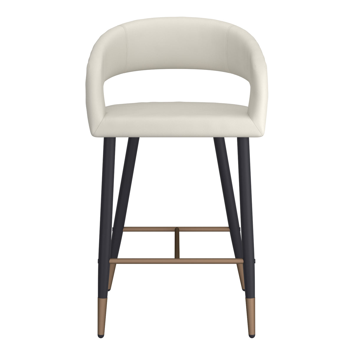 Crimson 26″ Counter Stool (Beige and Black) (Set of 2)