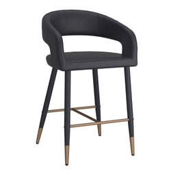 Crimson 26″ Counter Stool (Black and Black) (Set of 2)