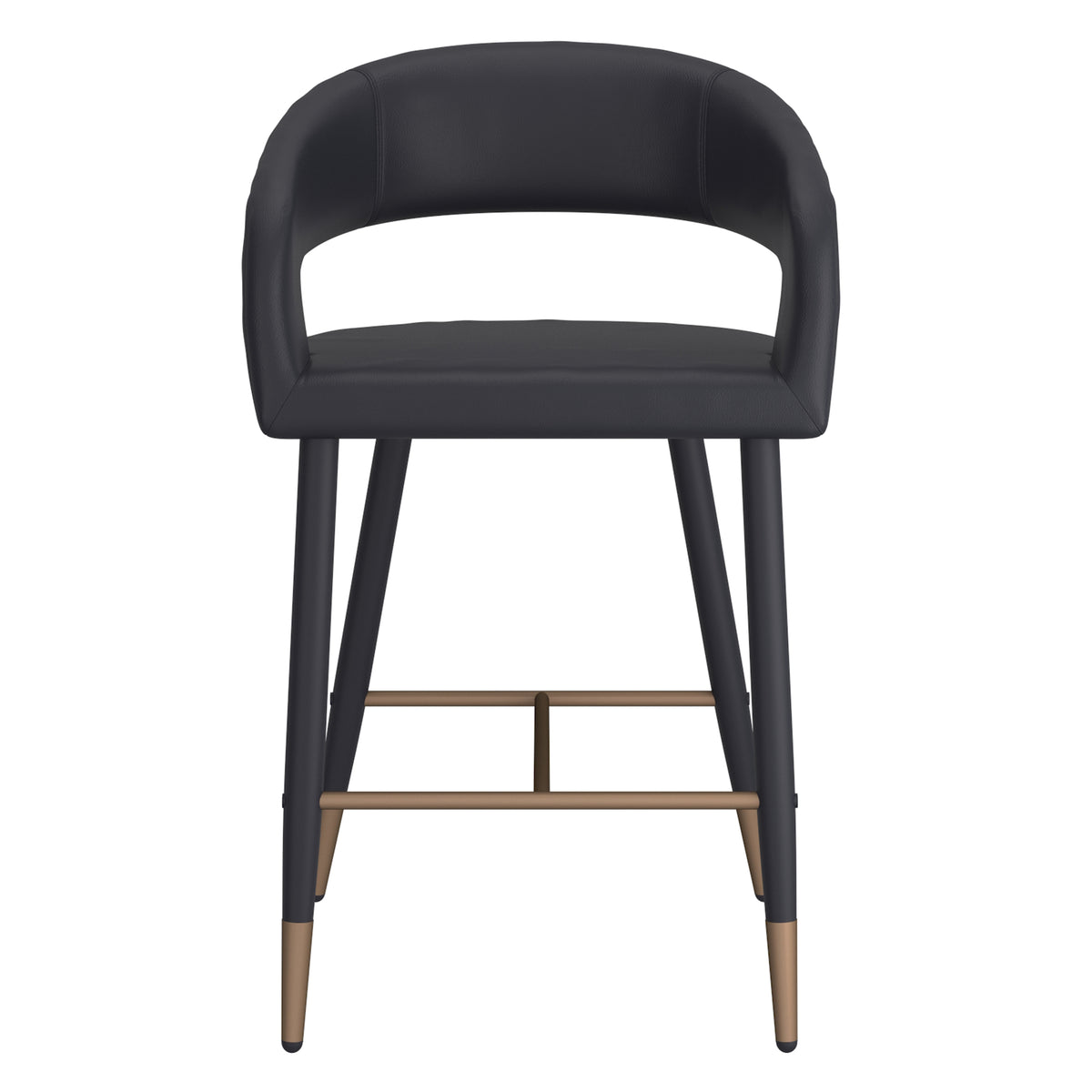 Crimson 26″ Counter Stool (Black and Black) (Set of 2)