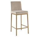 Diego 26″ Counter Stool (Beige and Aged Gold) (Set of 2)
