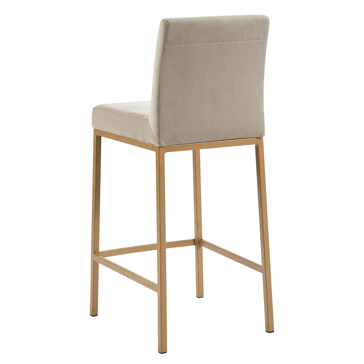 Diego 26″ Counter Stool (Beige and Aged Gold) (Set of 2)