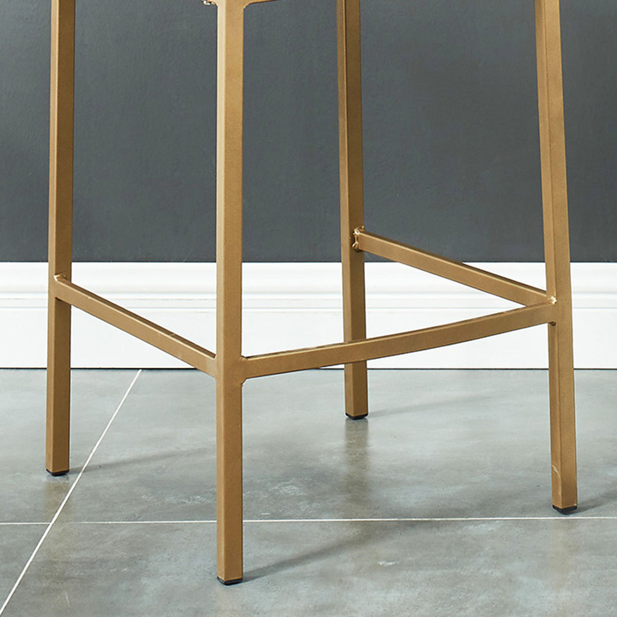 Diego 26″ Counter Stool (Beige and Aged Gold) (Set of 2)