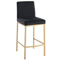 Diego 26″ Counter Stool (Black and Aged Gold) (Set of 2)